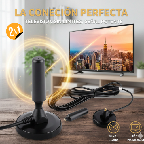 ¡OFERTA 2X1! Antena TV Digital 4K HD 📡 Disfruta Señal Abierta en Alta Definición