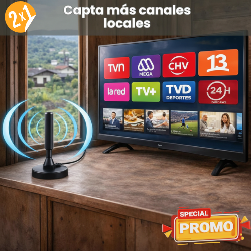 ¡OFERTA 2X1! Antena TV Digital 4K HD 📡 Disfruta Señal Abierta en Alta Definición