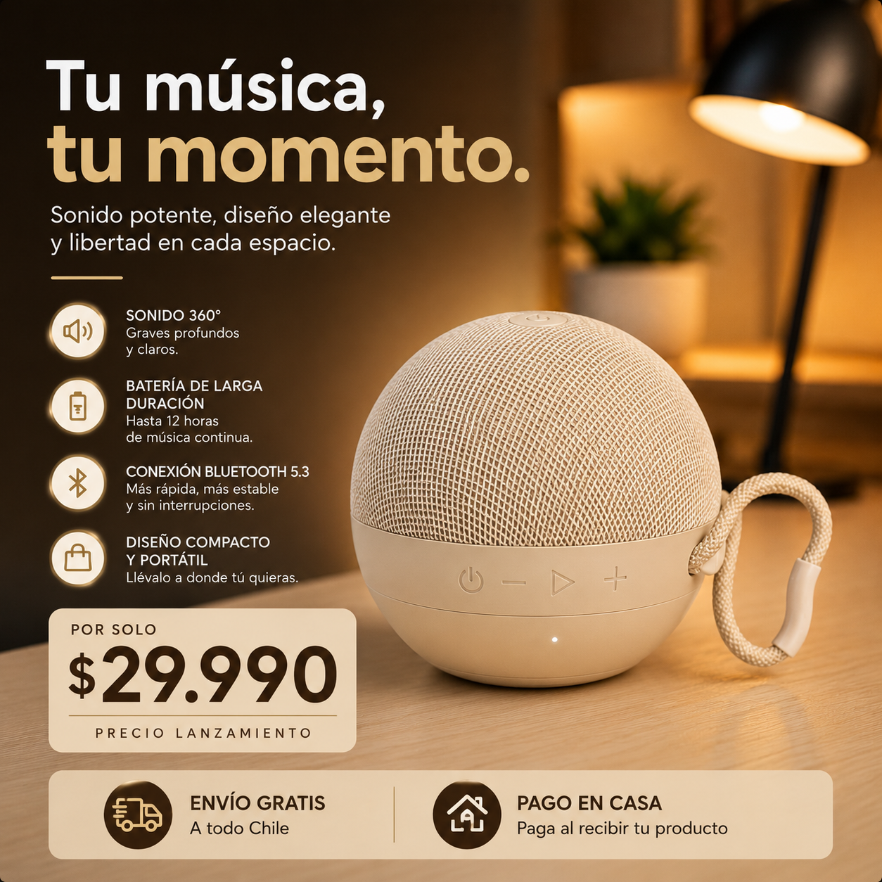 Parlante Tipo Alexa™ | Controla tu hogar con tu voz